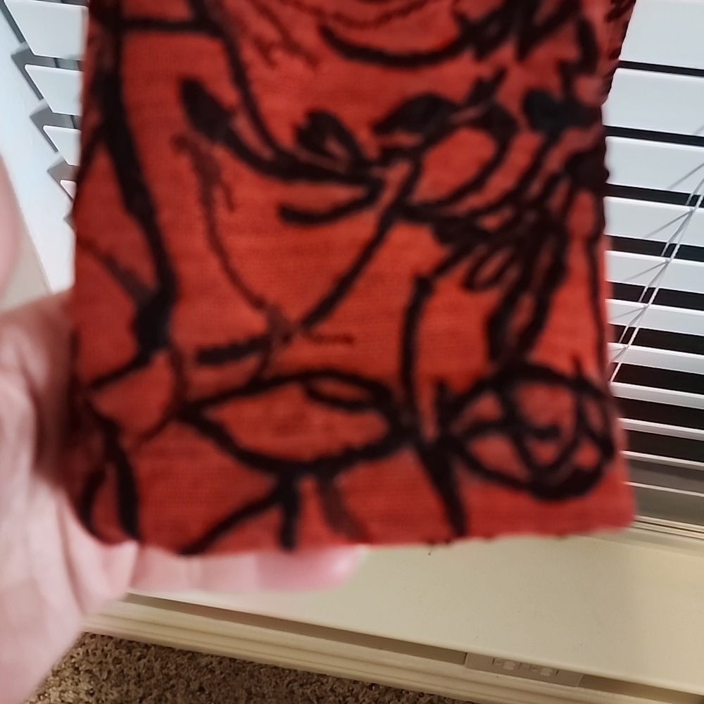 CHICO'S Travelers Red Black Open Front Cardigan 2 US Large - Picture 4 of 7